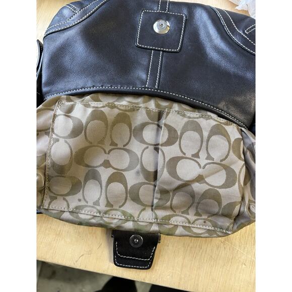 Y2K Coach HO50-9247 Small Vintage Black Soho Leather Shoulder Bag 90’s Silver - Picture 14 of 16